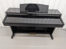 Load image into Gallery viewer, Roland HP-3e Digital Piano and stool in glossy black polished ebony Stock #26045