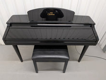 Load image into Gallery viewer, Yamaha Clavinova CVP-109PE Digital Piano and stool in glossy polished black stock #26049