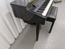 Load image into Gallery viewer, Yamaha Clavinova CVP-109PE Digital Piano and stool in glossy polished black stock #26049