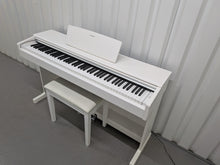 Load image into Gallery viewer, Yamaha Arius YDP-145 digital piano and stool in satin white finish stock nr 26062