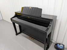 Load image into Gallery viewer, Roland HP508 digital piano and stool in polished glossy black stock number 26064