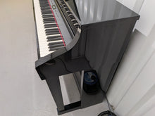 Load image into Gallery viewer, Roland HP508 digital piano and stool in polished glossy black stock number 26064