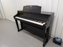 Load image into Gallery viewer, Roland HP508 digital piano and stool in polished glossy black stock number 26064