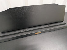 Load image into Gallery viewer, Roland RP401R digital piano and stool in satin black finish stock number 26082