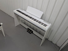 Load image into Gallery viewer, Yamaha P-115 digital portable piano with full stand and 3 pedals white stock #26086