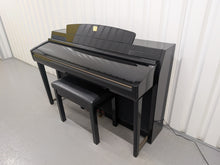 Load image into Gallery viewer, Yamaha Clavinova CLP-280 in Polished glossy black + matching stool stock # 26097