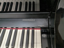 Load image into Gallery viewer, Roland HP508 digital piano and stool in polished glossy black stock number 26096