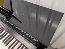 Load image into Gallery viewer, Roland HP508 digital piano and stool in polished glossy black stock number 26096