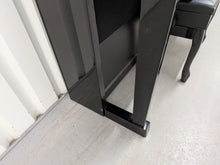Load image into Gallery viewer, Roland HP508 digital piano and stool in polished glossy black stock number 26096
