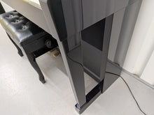 Load image into Gallery viewer, Roland HP508 digital piano and stool in polished glossy black stock number 26096