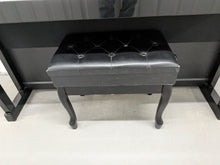 Load image into Gallery viewer, Roland HP508 digital piano and stool in polished glossy black stock number 26096
