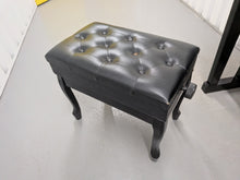 Load image into Gallery viewer, Roland HP508 digital piano and stool in polished glossy black stock number 26096