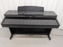 Load image into Gallery viewer, Roland HP-3e Digital Piano in glossy black polished ebony Stock #26115