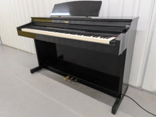 Load image into Gallery viewer, Roland HP-3e Digital Piano in glossy black polished ebony Stock #26115