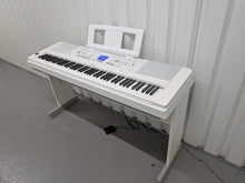 Load image into Gallery viewer, Yamaha DGX-650 in white 88 Key Weighted Keys Portable Grand piano stock # 26118