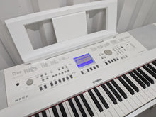Load image into Gallery viewer, Yamaha DGX-650 in white 88 Key Weighted Keys Portable Grand piano stock # 26118