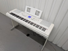Load image into Gallery viewer, Yamaha DGX-650 in white 88 Key Weighted Keys Portable Grand piano stock # 26118