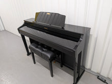 Load image into Gallery viewer, Roland HP506 Digital Piano glossy black wooden action keys + stool Stock nr 26124