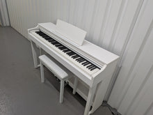 Load image into Gallery viewer, Yamaha Clavinova CLP-625 digital piano and stool in satin white stock #26133