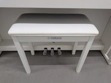 Load image into Gallery viewer, Yamaha Clavinova CLP-625 digital piano and stool in satin white stock #26133