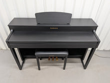 Load image into Gallery viewer, Yamaha Clavinova CLP-430 Digital Piano and stool in satin black stock #26155