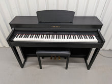 Load image into Gallery viewer, Yamaha Clavinova CLP-430 Digital Piano and stool in satin black stock #26155