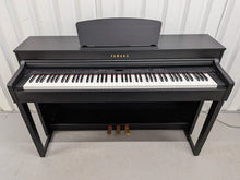 Load image into Gallery viewer, Yamaha Clavinova CLP-430 Digital Piano and stool in satin black stock #26155