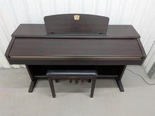 Load image into Gallery viewer, Yamaha Clavinova CLP-120 Digital Piano and stool in dark rosewood stock #26154