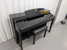 Load image into Gallery viewer, YAMAHA CLAVINOVA CLP-370PE DIGITAL PIANO + STOOL IN GLOSSY BLACK stock nr 26158