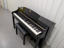 Load image into Gallery viewer, YAMAHA CLAVINOVA CLP-370PE DIGITAL PIANO + STOOL IN GLOSSY BLACK stock nr 26158