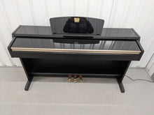 Load image into Gallery viewer, Yamaha Clavinova CLP-220PE Digital Piano in glossy black stock # 26176