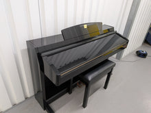 Load image into Gallery viewer, Yamaha Clavinova CLP-230PE piano +stool polished ebony glossy black stock # 26171