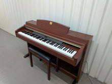 Load image into Gallery viewer, Yamaha Clavinova CLP-240 Digital Piano and stool mahogany finish stock nr 26189