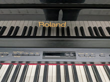 Load image into Gallery viewer, Roland HP507 digital piano and stool in polished ebony finish stock number 26194