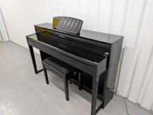 Load image into Gallery viewer, Yamaha Clavinova CLP-535 CLP-535PE Digital Piano in gloss black stock # 26191