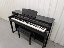 Load image into Gallery viewer, Yamaha Clavinova CLP-535 CLP-535PE Digital Piano in gloss black stock # 26191