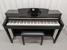 Load image into Gallery viewer, YAMAHA CLAVINOVA CLP-370PE DIGITAL PIANO + STOOL IN GLOSSY BLACK stock nr 26193