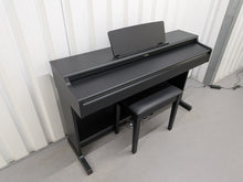 Load image into Gallery viewer, Yamaha Arius YDP-165 digital piano and stool in satin black stock #26218