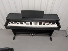 Load image into Gallery viewer, Yamaha Arius YDP-165 digital piano and stool in satin black stock #26218