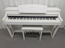 Load image into Gallery viewer, Yamaha Clavinova CSP-150 Digital Piano and stool in satin white stock nr 26207