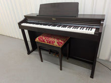 Load image into Gallery viewer, Roland HP203 digital piano and stool in dark rosewood finish stock number 26213