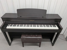 Load image into Gallery viewer, Yamaha Clavinova CLP-575 digital piano and stool in dark rosewood finish stock #26240