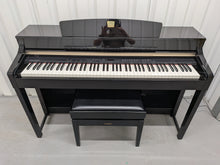 Load image into Gallery viewer, YAMAHA CLAVINOVA CLP-370PE DIGITAL PIANO AND STOOL IN GLOSSY BLACK stock nr 26245