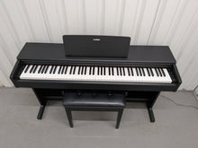 Load image into Gallery viewer, Yamaha Arius YDP-144 digital piano and stool in satin black stock #26247