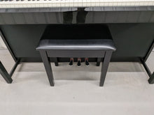 Load image into Gallery viewer, Yamaha Clavinova CLP-585 digital piano and stool in glossy black stock #26255