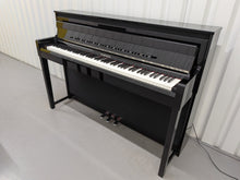 Load image into Gallery viewer, Yamaha Clavinova CLP-585 digital piano and stool in glossy black stock #26255