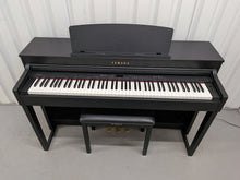Load image into Gallery viewer, Yamaha Clavinova CLP-470 in satin black with wooden keys action + stool stock no 26256