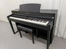 Load image into Gallery viewer, Yamaha Clavinova CLP-470 in satin black with wooden keys action + stool stock no 26256