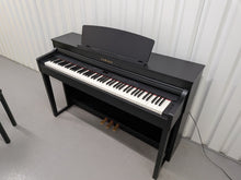 Load image into Gallery viewer, Yamaha Clavinova CLP-470 in satin black with wooden keys action + stool stock no 26256