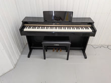Load image into Gallery viewer, Yamaha Arius YDP-162 Digital Piano and stool in glossy black, clavinova keyboard stock #26294